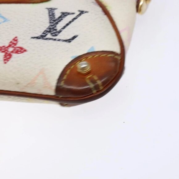 LOUIS VUITTON Multicolor Pochette Mira PM Hand Bag White M60096 LV Auth 131122 - Picture 5 of 16